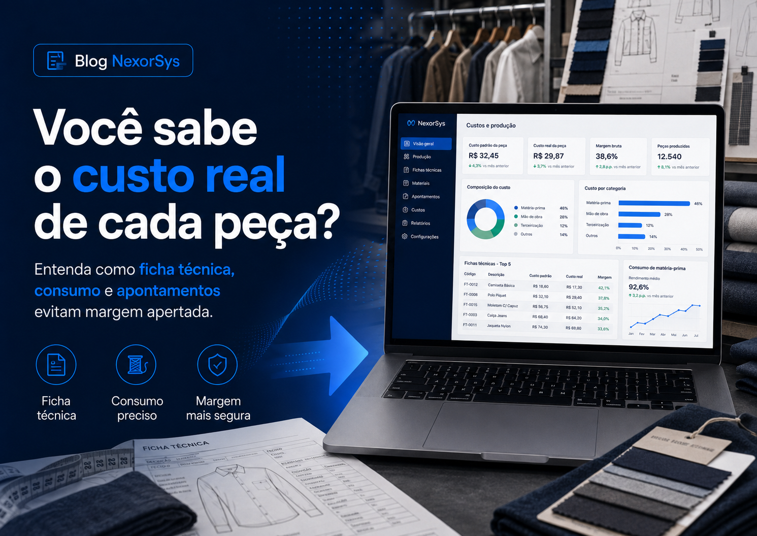 Você sabe o custo real de cada peça?