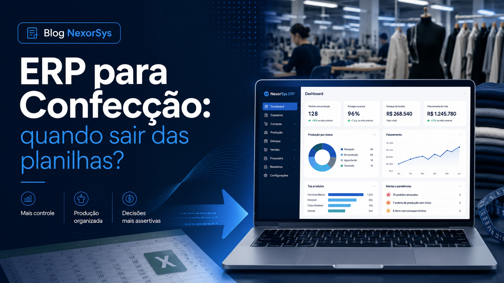 ERP para confecção: quando vale a pena sair das planilhas?
